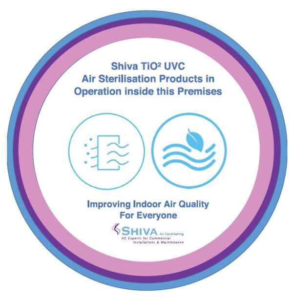 Shiva air sterilisation window sticker